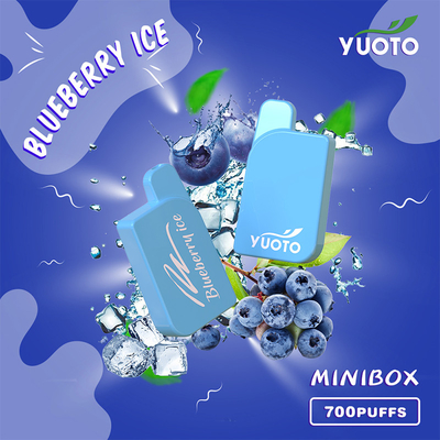 2% 5% Nikotyna Yuoto Mini Box 700 zaciągnięć Vape Jednorazowe wejście 3,6 V Voitage