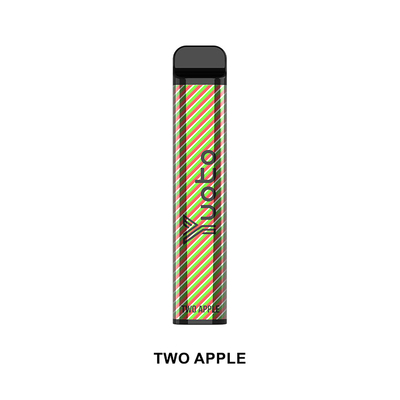 Yuoto Longest Lasting Jednorazowe E Cig XXL 2500 Zaciągnięć Podwójne Jabłko 50mg 7ml Soku