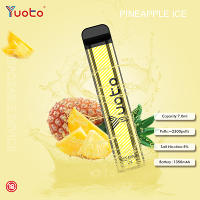 Yuoto 2500 Puffs 23 smaki 7 ML Pojemność 1200 mAh pojemność baterii Mint Ice