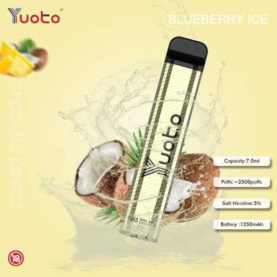 Yuoto 2500 Puffs 23 smaki 7 ML Pojemność 1200 mAh pojemność baterii Mint Ice