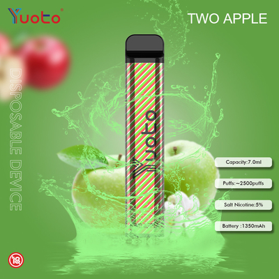 Yuoto 23 Smaki 7,0 ml 2500 zaciągnięć Jednorazowy Vape 1200 mAh Bateria 5% nikotyny