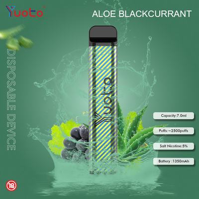 Yuoto 2500 Puffs 23 smaki 7 ML Pojemność 1200 mAh pojemność baterii Mint Ice