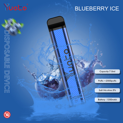 Yuoto 2500 Puffs 23 smaki 7 ML Pojemność 1200 mAh pojemność baterii Mint Ice