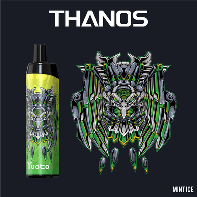 Yuoto Thanos 5000puff Jednorazowe Vape E-papierosy Vape Pen Mesh Coil Akumulator 650mAh 14ml Nikotyna 5%/2%