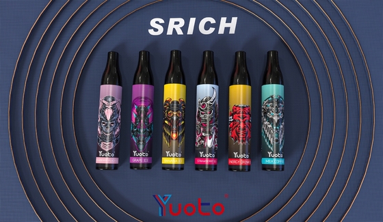 Oryginalny Yuoto 2000 Puffs Vape Jednorazowa cewka z siatki 6 ml E Bateria do soku 850 mAh E-papierosy Vape Pen