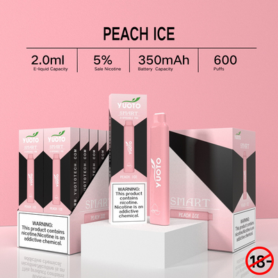 2022 Nowe nadchodzące wiele owocowych smaków Yuoto Smart 600 Puffs 5% Jednorazowy długopis Vape z nikotyną