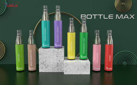 2022 Yuoto Butelka Max E Papieros Jednorazowy waporyzator Vapo 16 Pasek smakowy Vape 10 ml E Sok