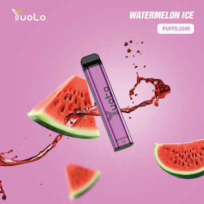 Arbuz lodowy jednorazowy waporyzator Yuoto XXL 2500 zaciągnięć 7ml e-liquid 1200mAh hurtownia baterii dla iranu