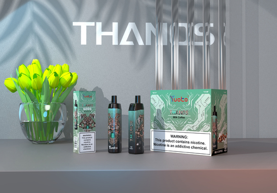 Cena fabryczna Jednorazowe kapsułki 14ml E-Liquid 650mAh Bateria Yuoto Thanos 5000 Puffs Cewka z siatki dla większego dymu