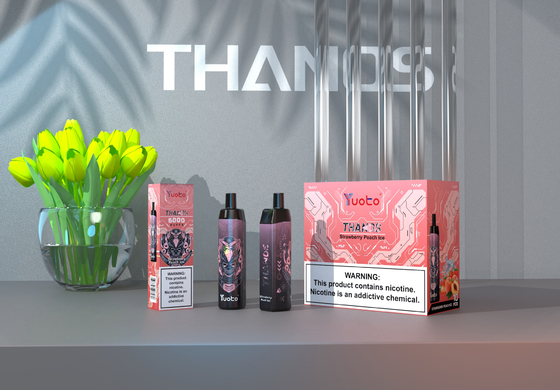 Truskawkowy Arbuz Lód 5000 Zaciągnięć Jednorazowy Vape Pod Yuoto Thanos Cewka Siatkowa 14 ml Ejuice 650 mAh Bateria z Chin