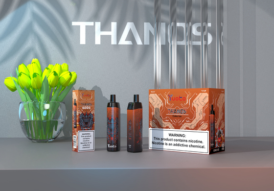 5000 zaciągnięć Jednorazowy Vape Pod Brzoskwiniowy smak Yuoto Thanos Cewka z siatki 14 ml Ejuice 650 mAh Bateria z fabryki w Chinach