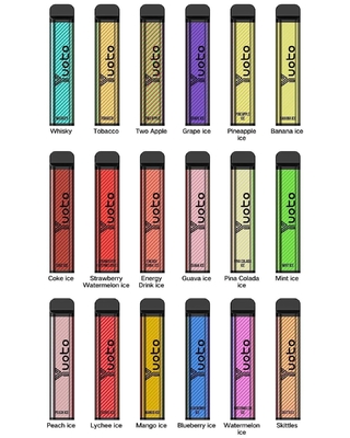 XXL 2500 zaciągnięć Jednorazowy waporyzator 1200mAh Bateria 7.0ml Ejuice 0% 2% 5% Nikotyna z oryginalnej fabryki Yuoto