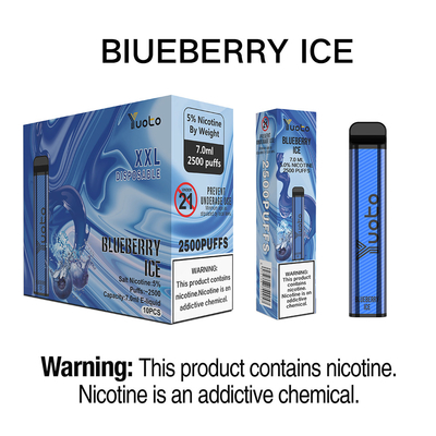 Blueberry Ice Jednorazowy Vape Yuoto XXL 2500 Puffs E Cigarette z 7ml E-Liquid 1200mAh Bateria