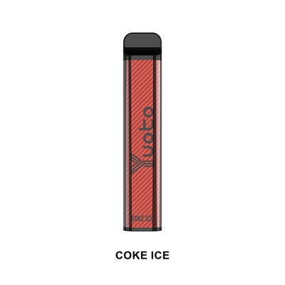 Yuoto xXL elektroniczny papieros w sztyfcie 2500 zaciągnięć jednorazowy Vape Coke Ice 7ml stylowy wygląd