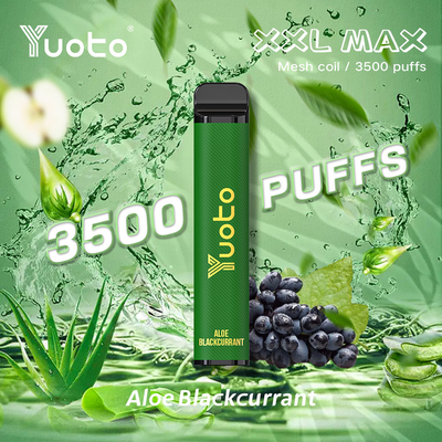 Aloesowy aromat czarnej porzeczki Yuoto xxl Max 3500 zaciągnięć jednorazowy vape puff bar siatkowe cewki skórzana powierzchnia 9ml