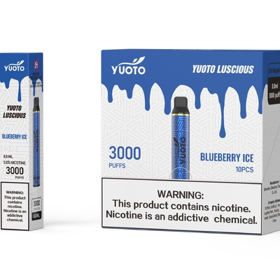 Nowy typ elektronicznego papierosa Yuoto Vape 3000 zaciągnięć Blueberry 1350mAh bateria 8ml E Juice