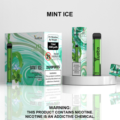 2500 zaciągnięć Jednorazowy Vape Pod Brzoskwiniowy Smak Yuoto XXL Cewka 7 ml Ejuice 1200 mAh Bateria z fabryki w Chinach