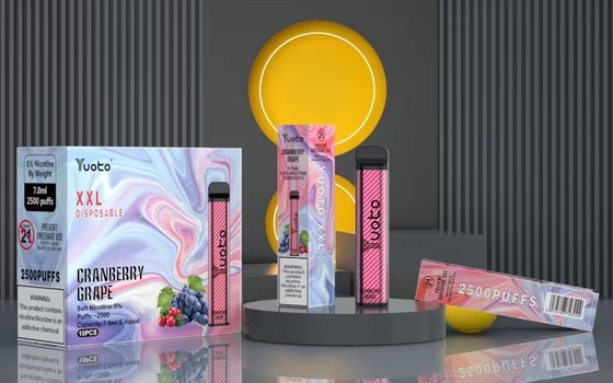 Yuoto XXL jednorazowe 2500 zaciągnięć Vape Pod kawa z mlekiem z 7 ml e-płynu 1200 mAh bateria szybka wysyłka indie
