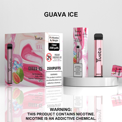 Yuoto XXL jednorazowe 2500 zaciągnięć Vape Pod kawa z mlekiem z 7 ml e-płynu 1200 mAh bateria szybka wysyłka indie