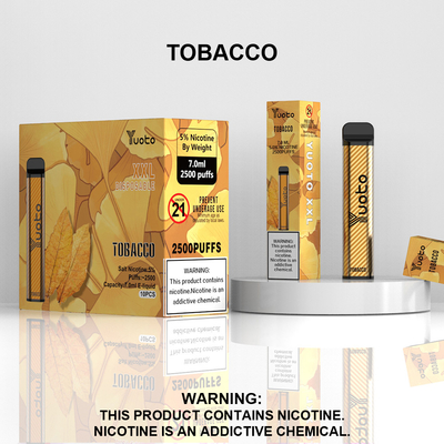 Jednorazowe kapsułki Vape 2500 zaciągnięć o smaku bananowym Yuoto XXL 7,0 ml Ejuice 1200 mAh Bateria wypełniająca Fabryka w Chinach
