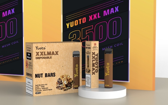 Oryginalne urządzenie do odparowywania papierosów Yuoto E XXL MAX 3500 zestawy zaciągnięć karmelowy orzech ziemny