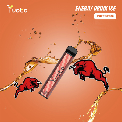 Gorący sprzedawanie Yuoto XXL 2500 zaciągnięć Energy Drink Flavour Jednorazowe urządzenie Vape Pod 5ml nic