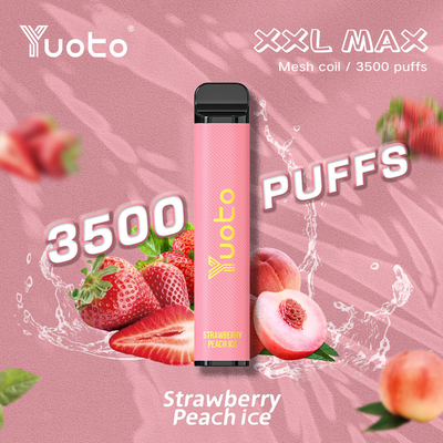 Cena fabryczna Jednorazowe Pod Parownik 9 ml E-Liquid 1200 mAh Baterii Yuoto XXL Max 3500 Zaciągnięć Siatkowa Cewka dla Większego Dymu
