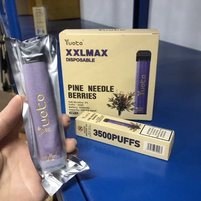 Fabrycznie nowy Yuoto XXL MAX 3500 Puffs Jednorazowe Vape Sosnowe igły jagodowe smaki