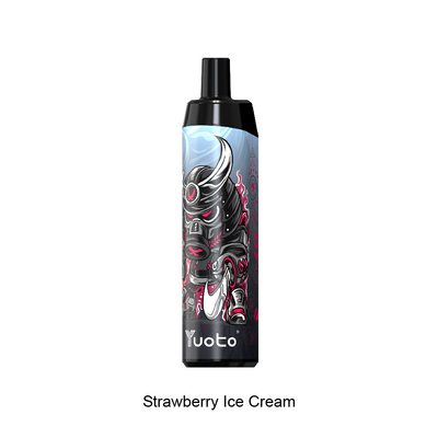 pop jednorazowy ecig Mesh Coil Yuoto Thanos 5000 Ptysiów Lody Truskawkowe 14ml 50mg Nikotyna