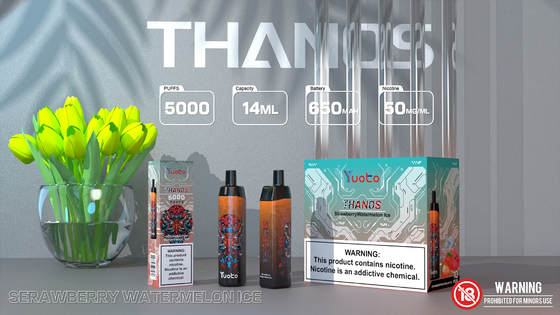 Cewka z siatki Rechargeable E Cigarette, Yuoto Thanos 5000 Puffs 14ML 650mAh z typem C
