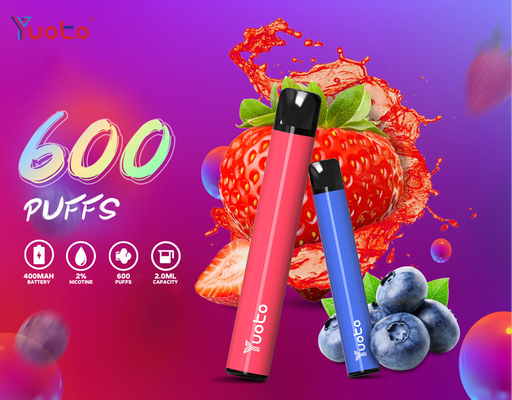 2% nikotyna 2 ml E Juice Yuoto Plus 600 Puffs Vape Pen z certyfikatem Tpd