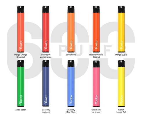 TPD Yuoto Plus 600 zaciągnięć, Blueberry Ice 2ml 2% nikotyna Vape Pen Device fabryka cena hurtowa owocowy smak