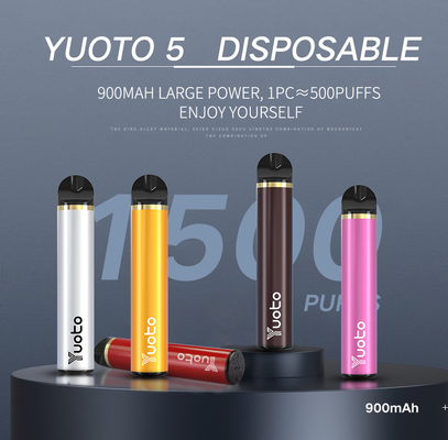100% Oryginalny 1500 Zaciągnięć Yuoto Elektroniczne Papierosy 900 mAh 5 ml Jednorazowe Fabrycznie Napełnione Hurtownie E Cig Parownik 2
