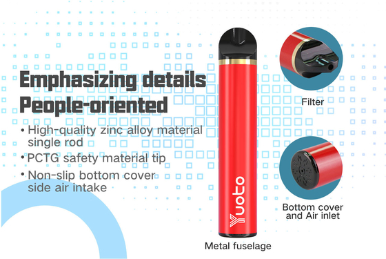 100% Oryginalny 1500 Zaciągnięć Yuoto Elektroniczne Papierosy 900 mAh 5 ml Jednorazowe Fabrycznie Napełnione Hurtownie E Cig Parownik 2
