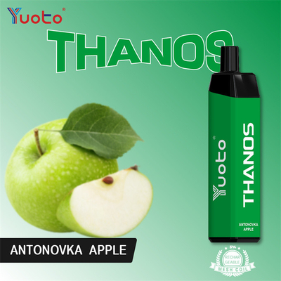 Typ C Akumulator Yuoto Thanos 5000 Zaciągnięć Jednorazowy Vape 14 ml E Płyn 650 mAh