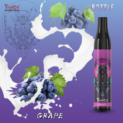 Butelka YUOTO 600 zaciągnięć jednorazowy waporyzator Grape Ice Mesh Coil 2% nikotyna TPD Europe