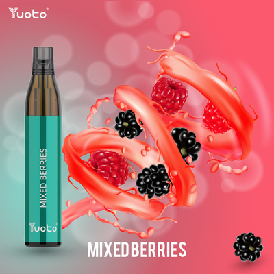 Yuoto Bottlemax Jednorazowe długopisy Vape luzem 600 zaciągnięć Mieszane jagody Niska zawartość nikotyny 2% TPD