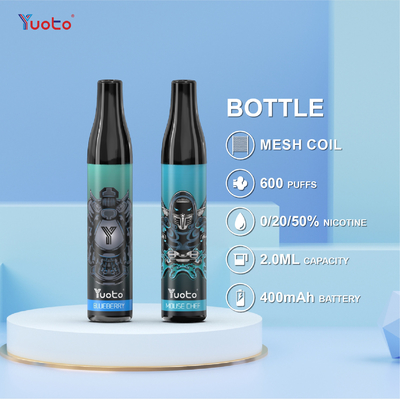 0 2 5% Nikotyna Jednorazowe Vape Pen, 600 Puff Yuoto Pod Vaporizer OEM ODM