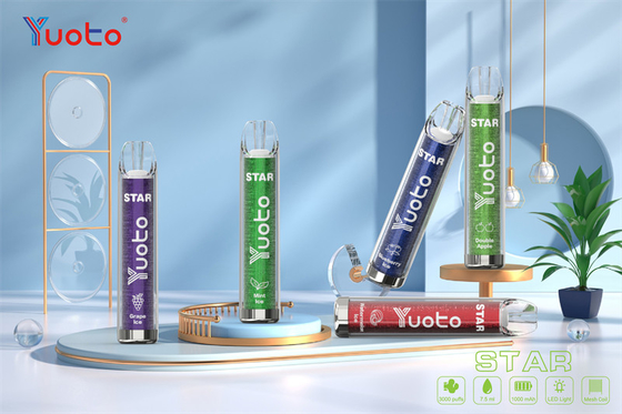 16 kolorów Yuoto Vape Star 1000 mAh 3,2 V Bateria do elektronicznego papierosa