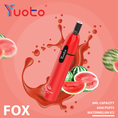 Yuoto Vape fox 3000 zaciągnięć Napięcie wyjściowe Stop aluminium + materiał PCTG E-papieros