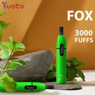 Yuoto Vape fox 3000 zaciągnięć Napięcie wyjściowe Stop aluminium + materiał PCTG E-papieros
