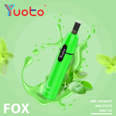Fox 3000 Puffs Yuoto Jednorazowy Papierowy Filtr do papieru papierowego do papieru papierowego 5% Nic