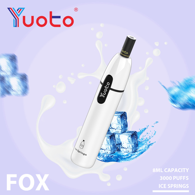 Fox 3000 Puffs Yuoto Jednorazowy Papierowy Filtr do papieru papierowego do papieru papierowego 5% Nic