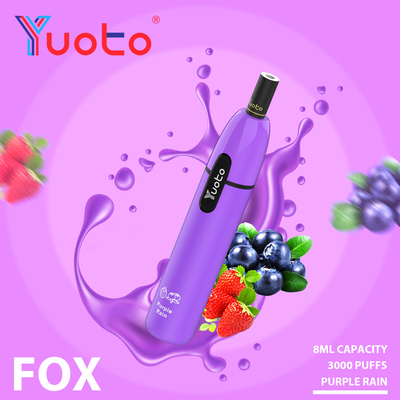 Stylowy, elegancki Yuoto jednorazowy Vape Fox 3000 Puffs 16 smaków