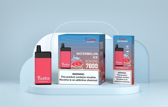 YUOTO jednorazowy vaper 7000 puffs vaper napędzany przez 1,2 ohm oporu cewki