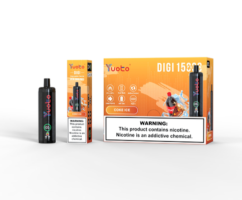 Doładowany Yuoto DIGI 15000 Puffs Double Mesh Coil Vape 22 smaki Poziom paliwa baterii Ul