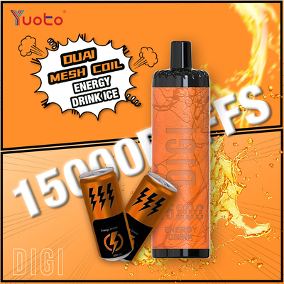 YUOTO Producent DIGI 15000 Puffs Daul Mesh Coil Vape Regulowany przepływ powietrza MTL i DTL