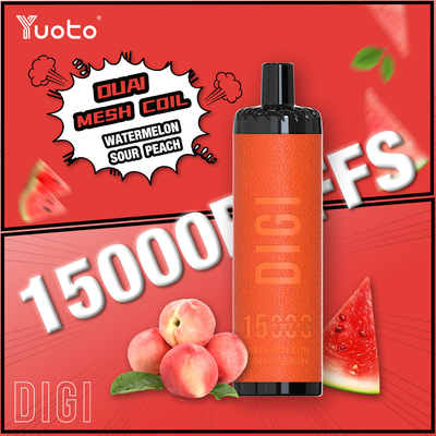 regulowany przepływ powietrza YUOTO 15000 puffs jednorazowy vaping z cewką DualMesh 850mAh bateria 23 smaki