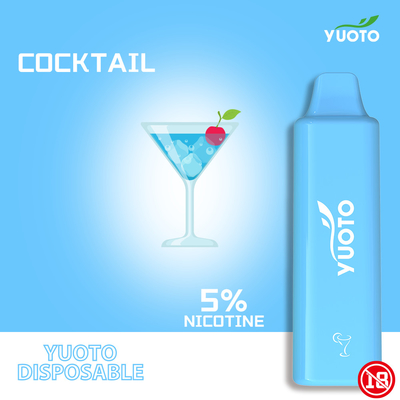 YUOTO SMART PRO 1500puff 2-5% Mg Jednorazowa linia kwadratowa E cig z baterią 800 mAh;