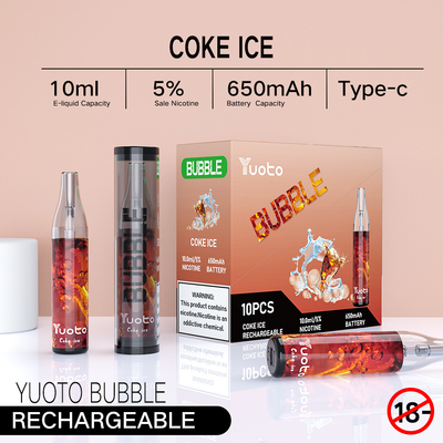 Typ C płatne bąbelki Yuoto, 4500 puff Jednorazowe papierosy Vape